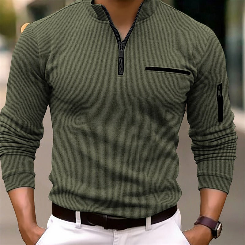 Men's Striped Long-sleeved Top