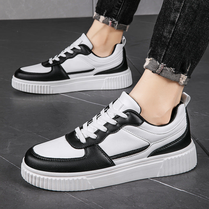 Autumn New Breathable White Shoes For Students Korean Style Trendy All-Match Platform Sports Casual