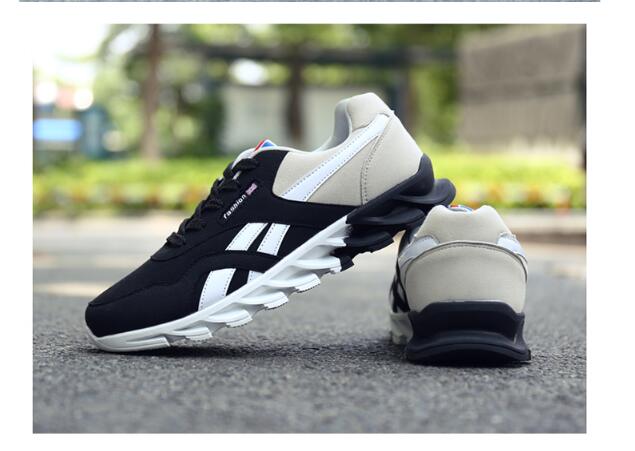 Running shoes spring and autumn sports shoes men's large size New leather men's casual shoes men's breathable men's shoes knife shoes