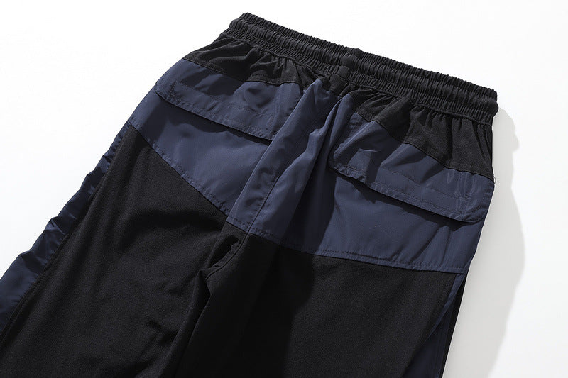 High Street Panel Drawstring Contrast Multi-pocket Trousers