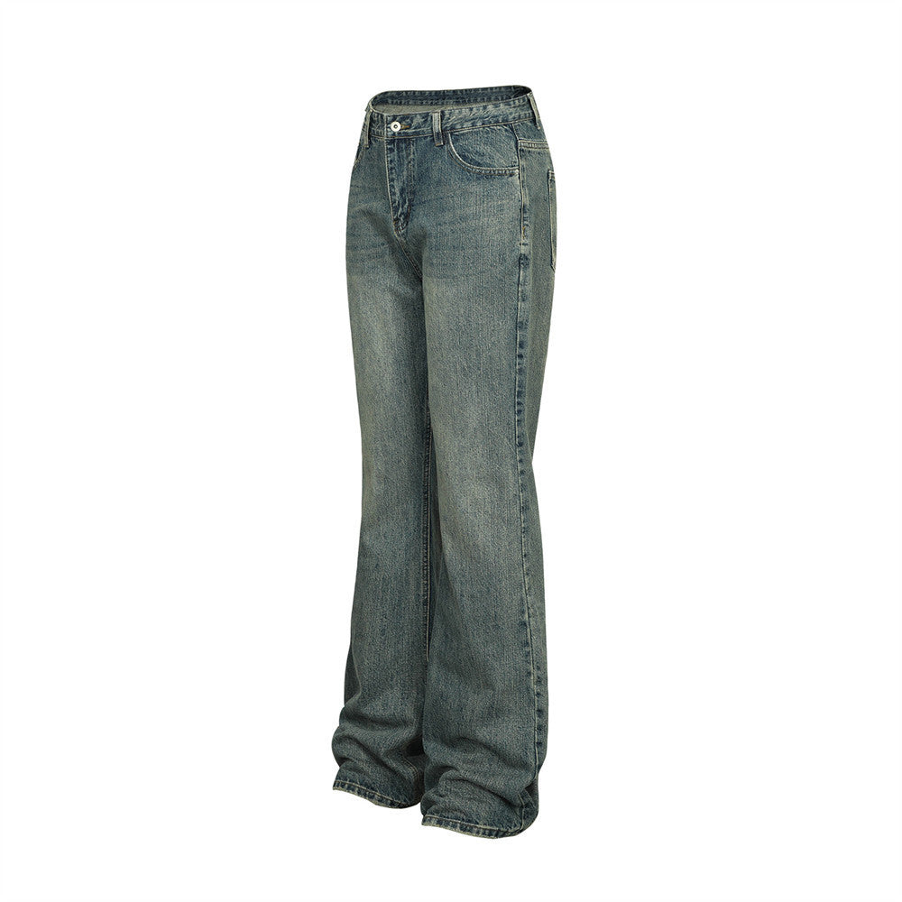 Fashion Brand Hippie Bootcut Trousers Men's Vintage Wash