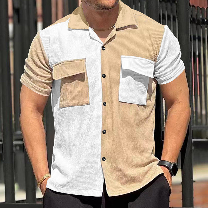 Breathable Casual Beach Shirt Short Button