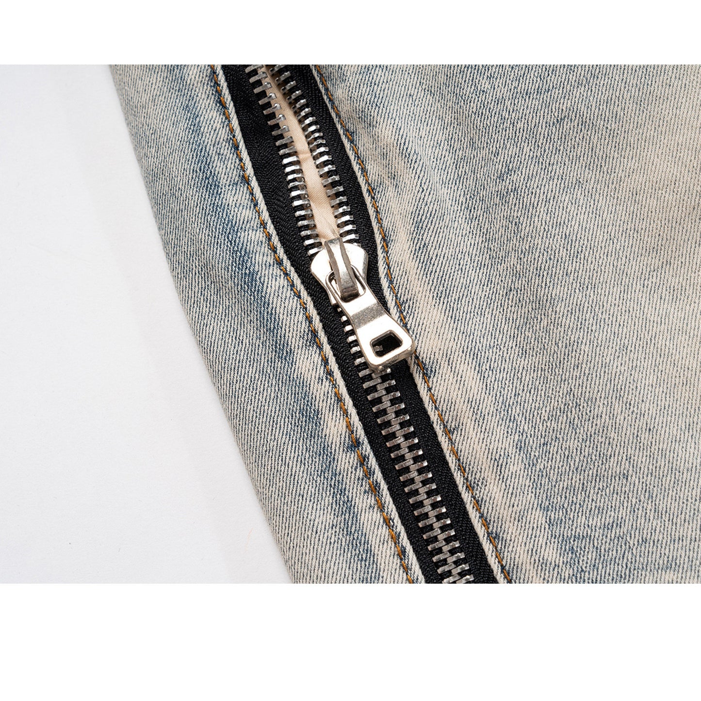Men's New Arrivals Knee Zipper Leather Patch Trousers