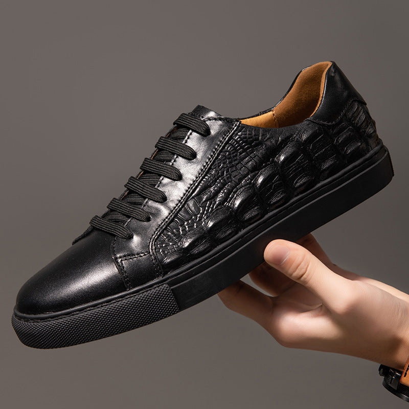 Casual Trend Grain Men's Low Trendy Shoes