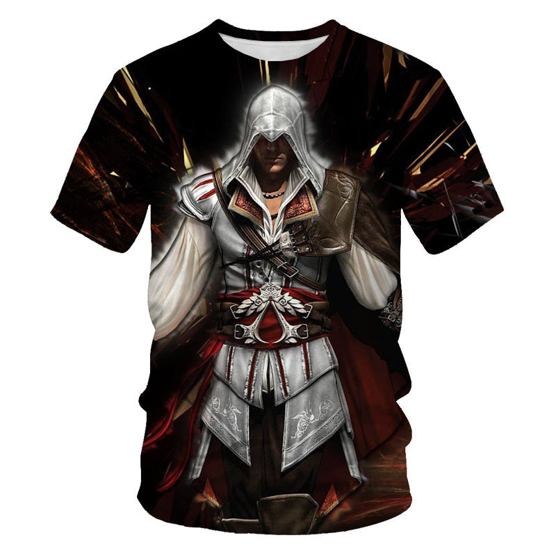 Men's T-shirt with round neck and short sleeves