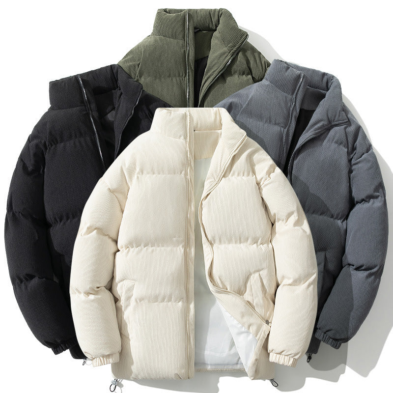 Men's Down Cotton-padded Coat Stand-up Collar Thick Leisure Warm Cotton-padded Outer