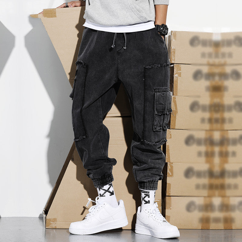 Loose Washed Harem Pants Ins Hip Hop Leggings Casual Long Pants
