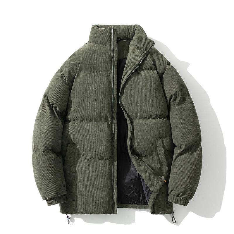 Men's Down Cotton-padded Coat Stand-up Collar Thick Leisure Warm Cotton-padded Outer