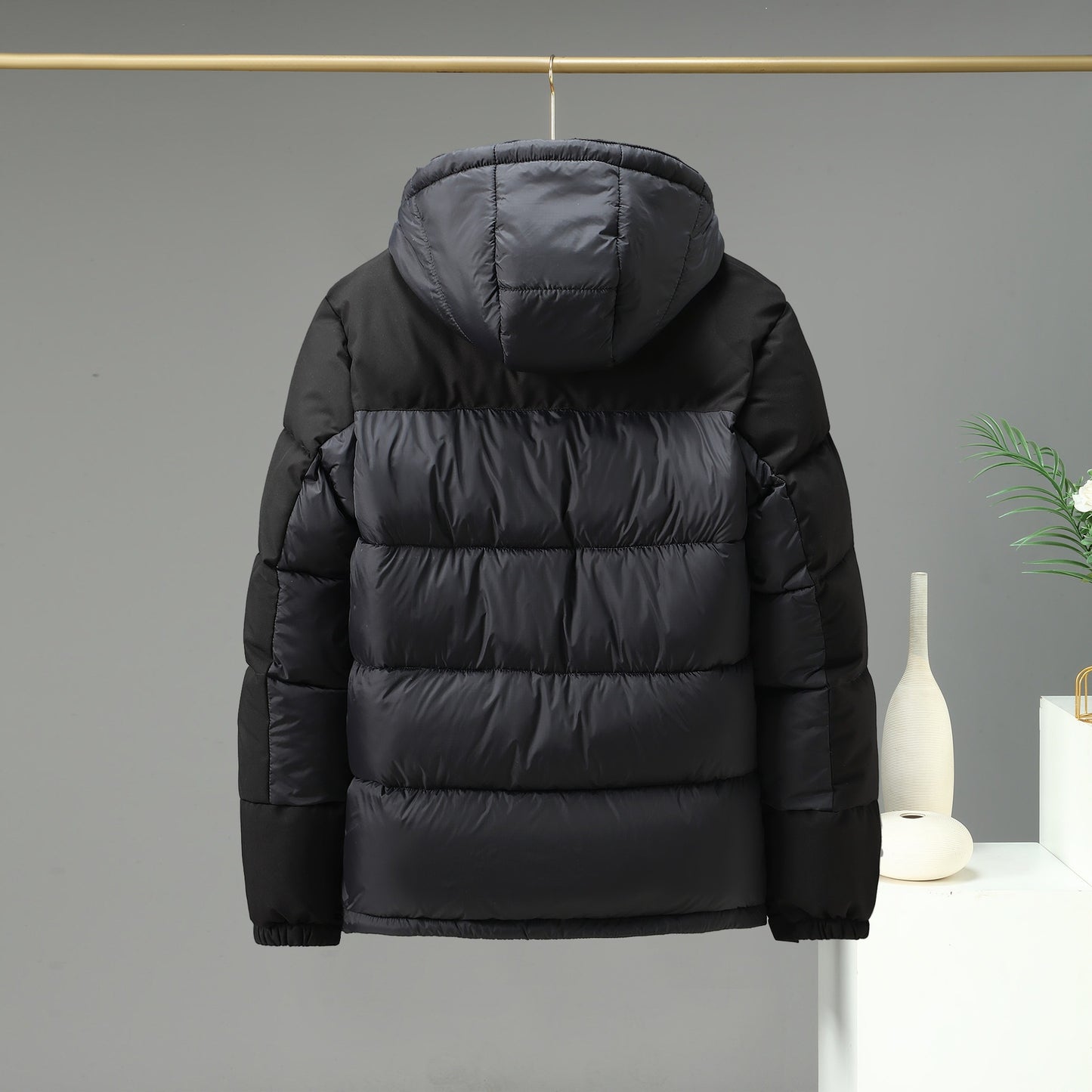 Cotton Jacket Men And Women Short Color Contrast Patchwork