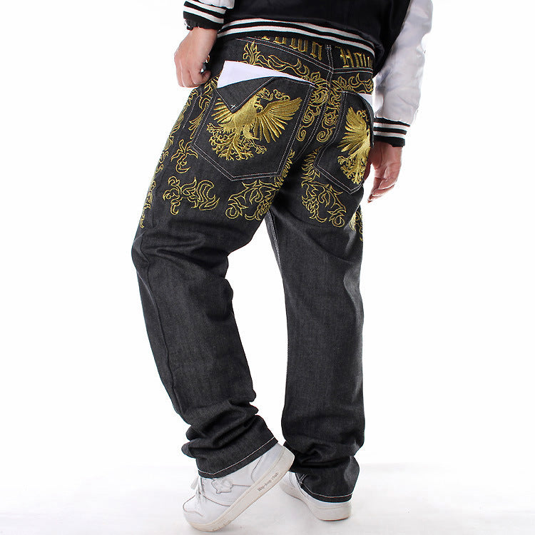 Plus Fat Plus Size Hip-hop Jeans Men's Trend