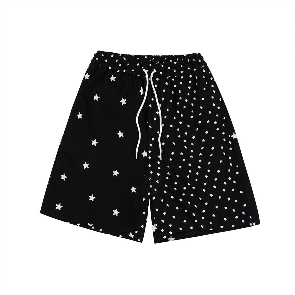 Five-pointed Star Full Print Men's Casual Shorts