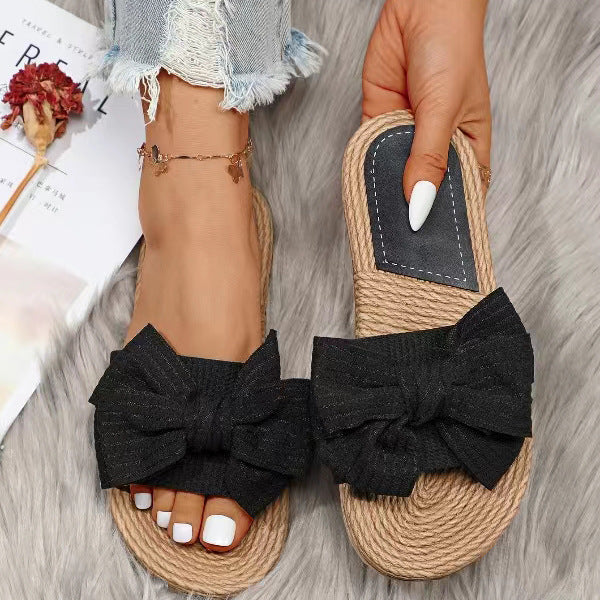 Casual And Comfortable Bow Slippers