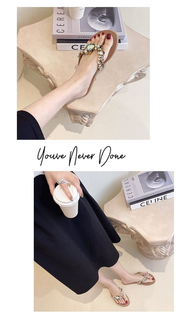 Summer New Bohemian Style Flat Non-slip Flip-flop Women's Beach Slippers