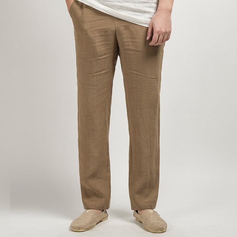 Chinese Style Men's Linen Men's Casual Pants