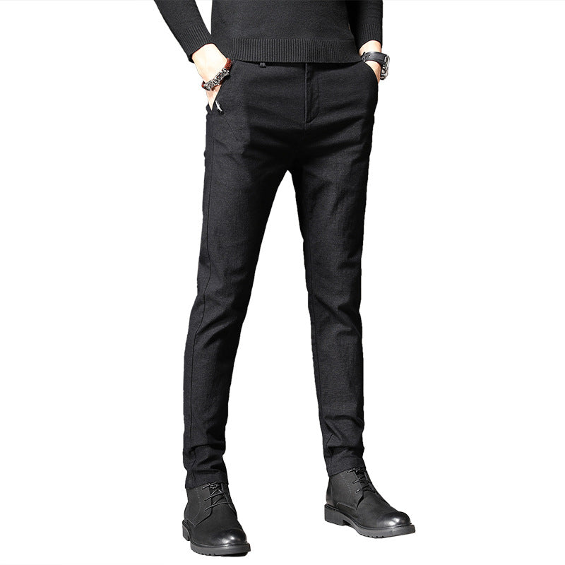 Young Men's Slim Fit Elastic Pencil Pants