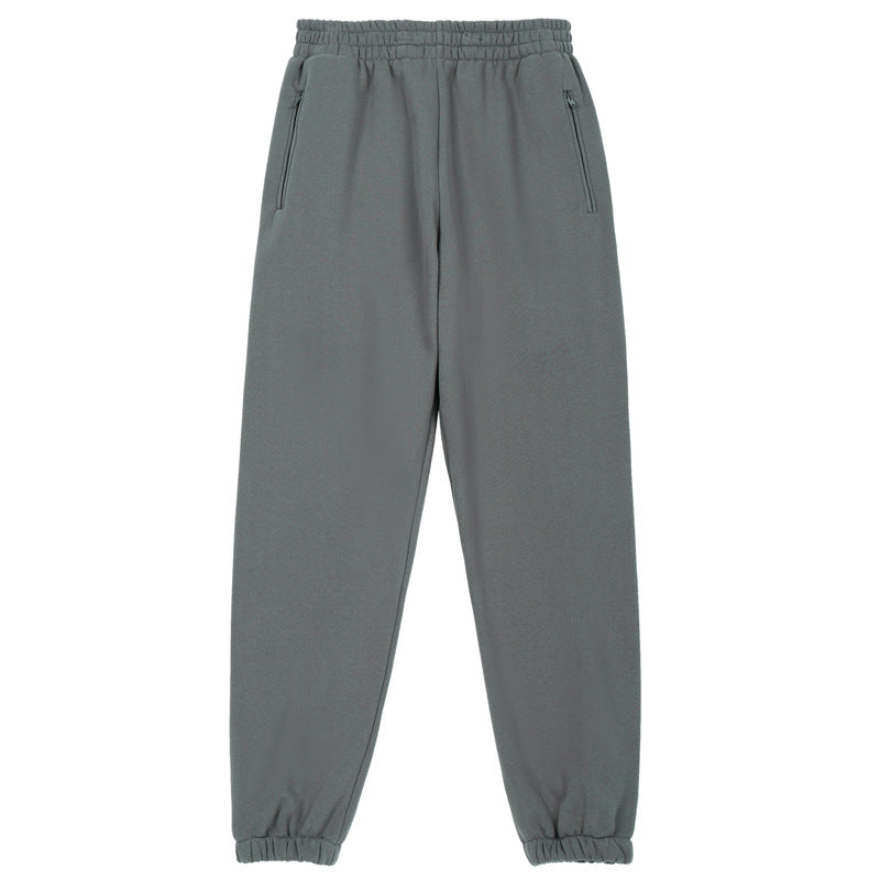 Solid color Plush casual pants