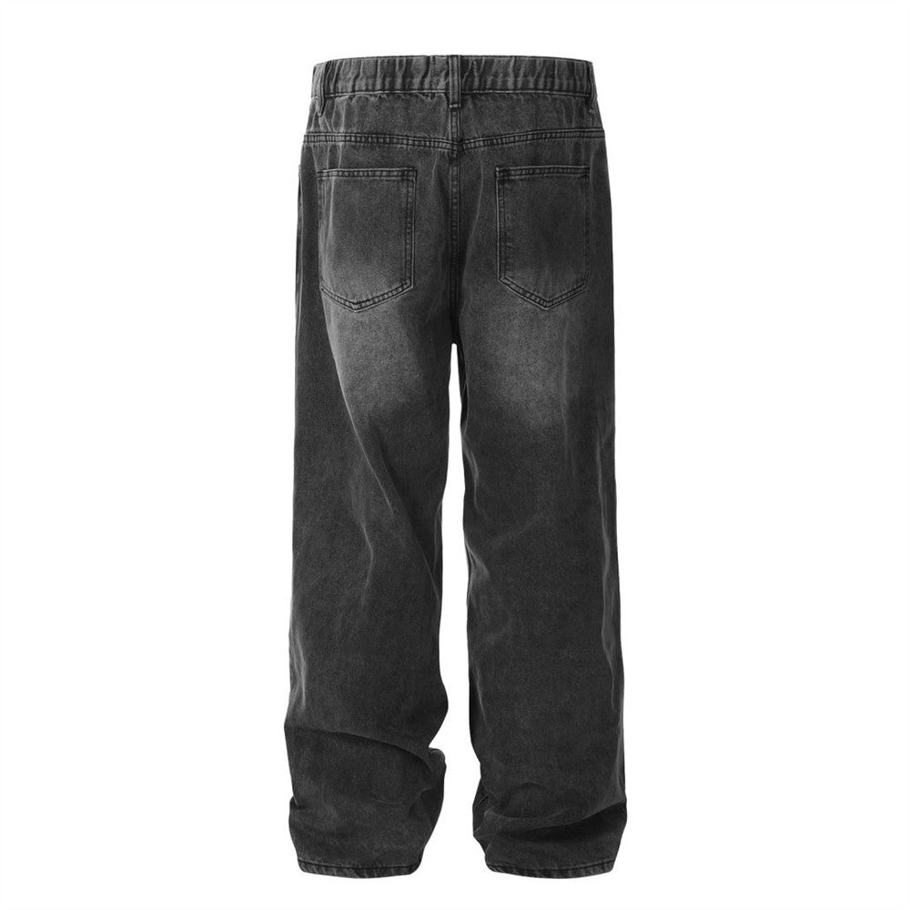 Men's Loose Leisure Washed-out Wide Leg Jeans