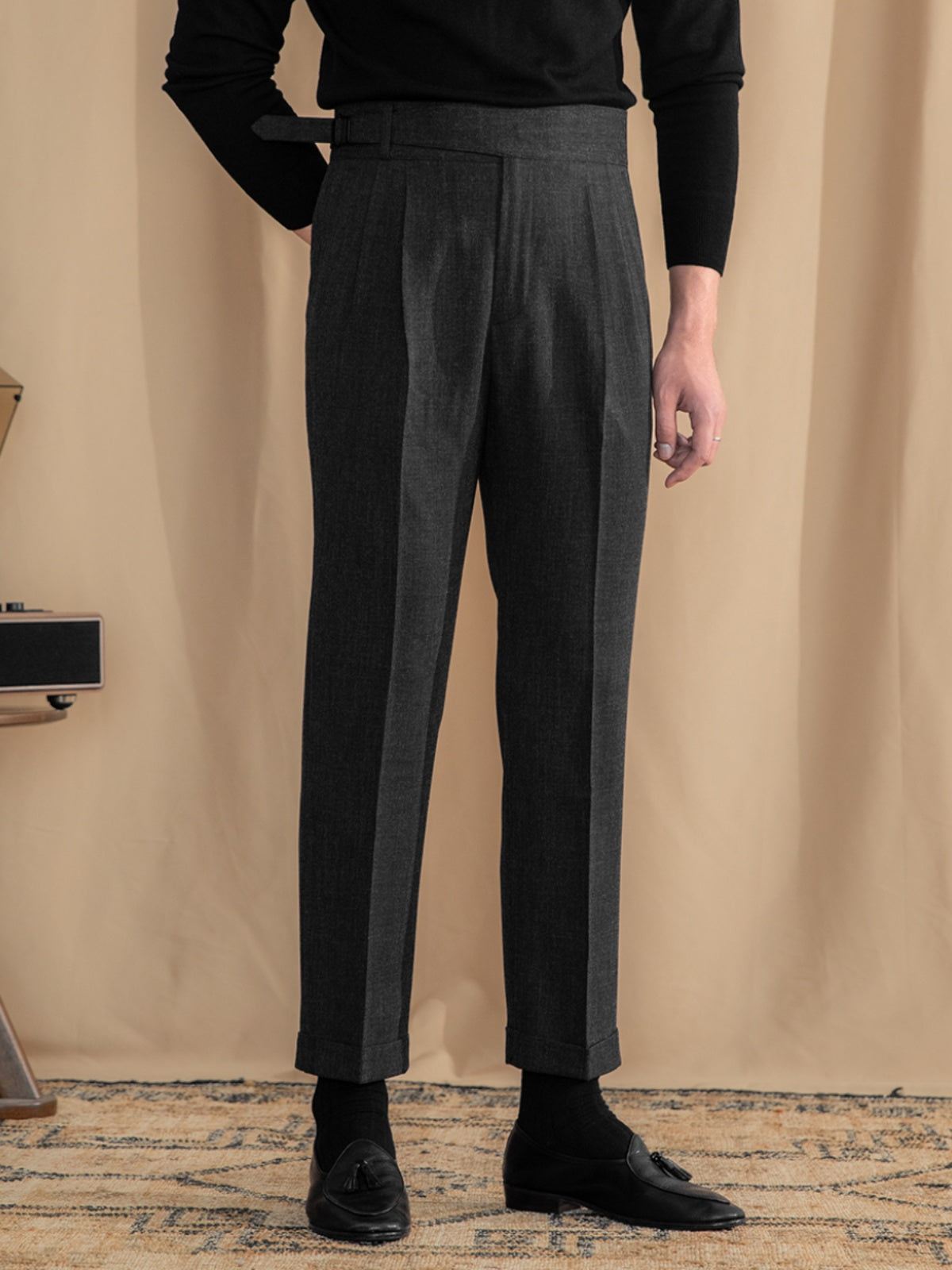 High-waisted All-in-one Dress Pants Retro Trend