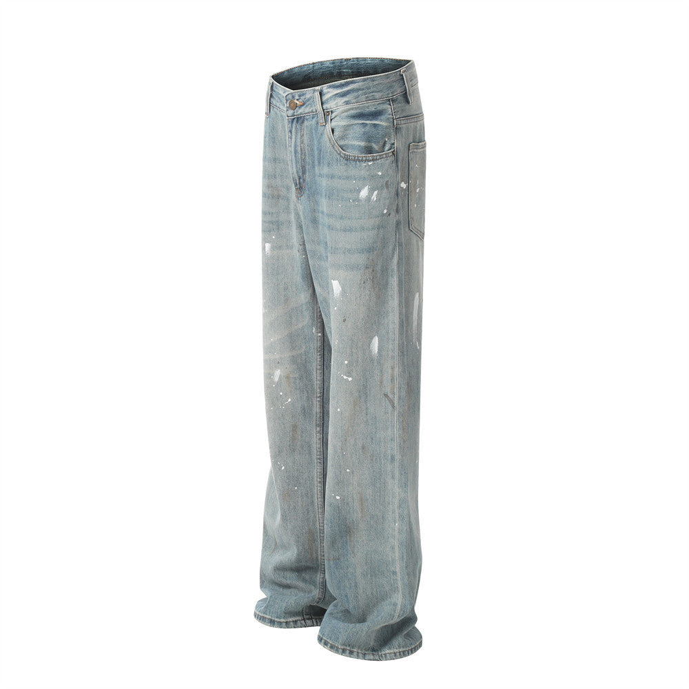 Paint Splash-ink Jeans Men's Punk Fashion Brand