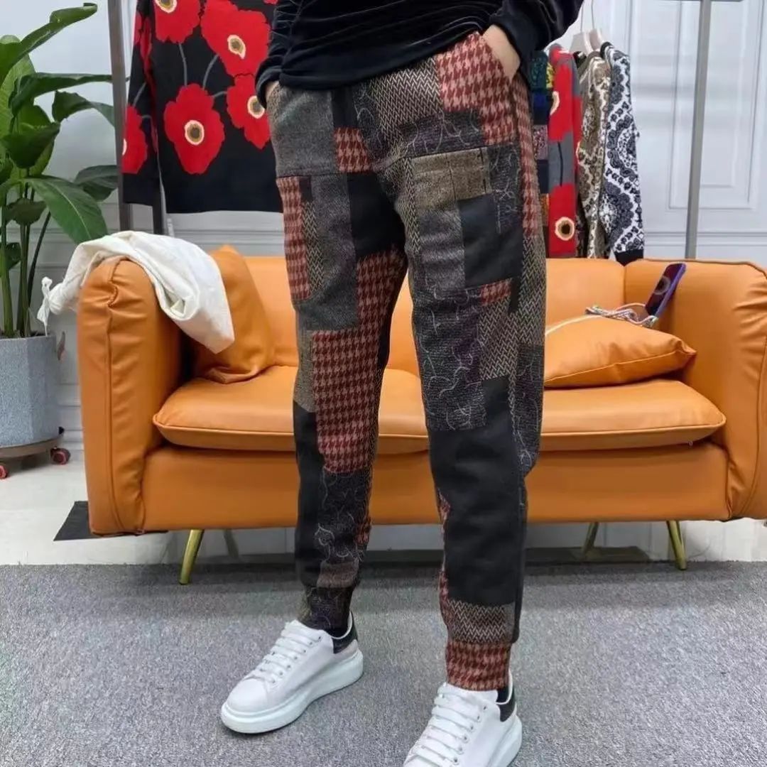 Summer New Men's Six-pocket Casual Pants Skinny Slim Fit Patchwork Korean Style Trendy All-matching