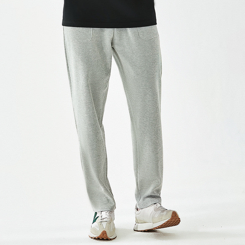 Knitted Long-staple Cotton Yarn Waffle Sweatpants