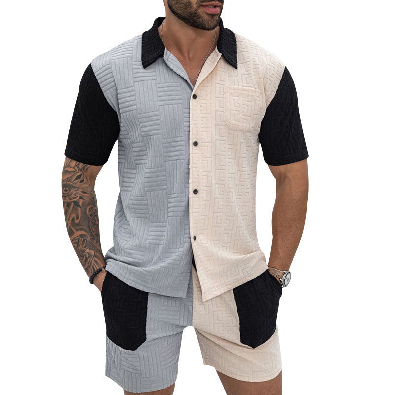 Men's Short Sleeve Plus Size Suit