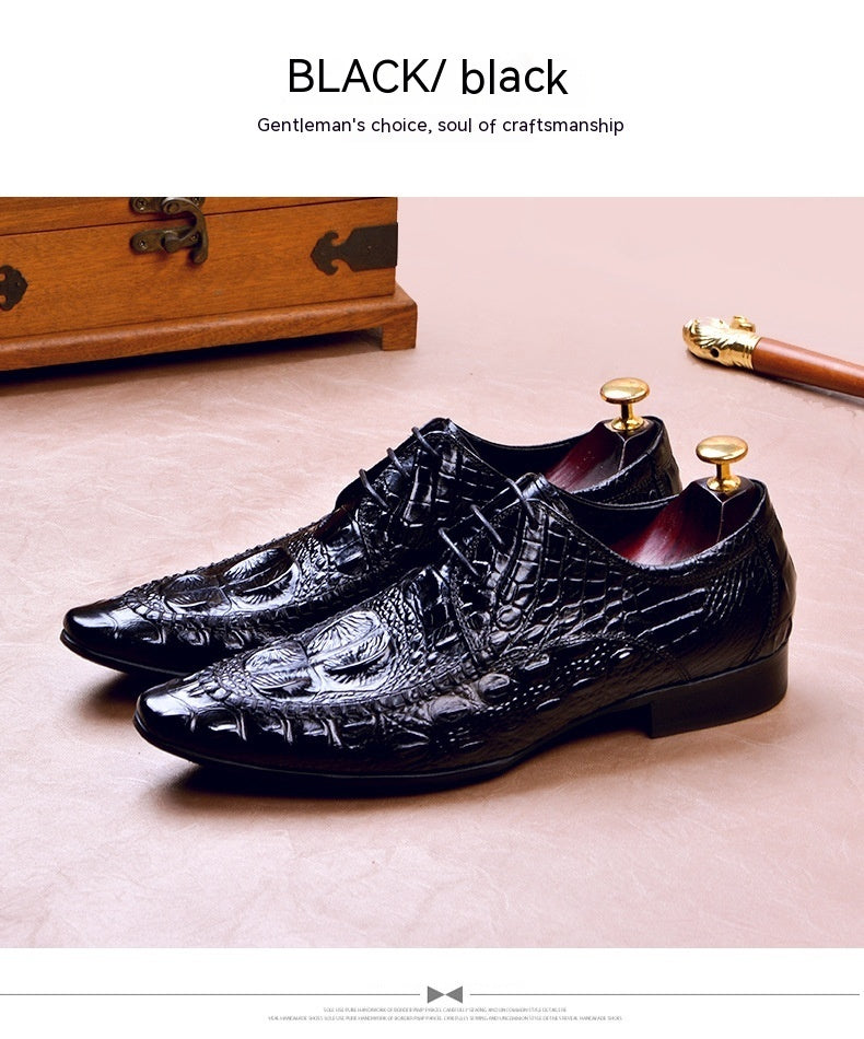 Men's Dress Shoes Crocodile Pattern British