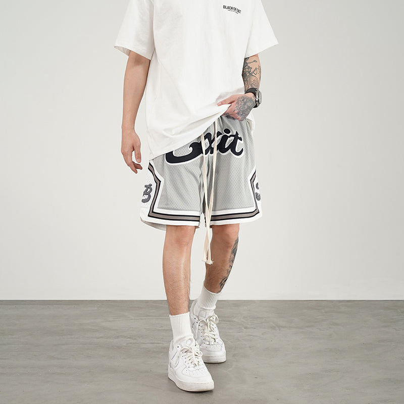 Heavy Industry Embroidered Mesh Basketball Shorts