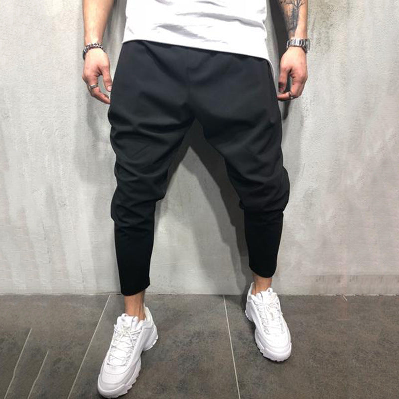 Solid color jogging pants sweatpants