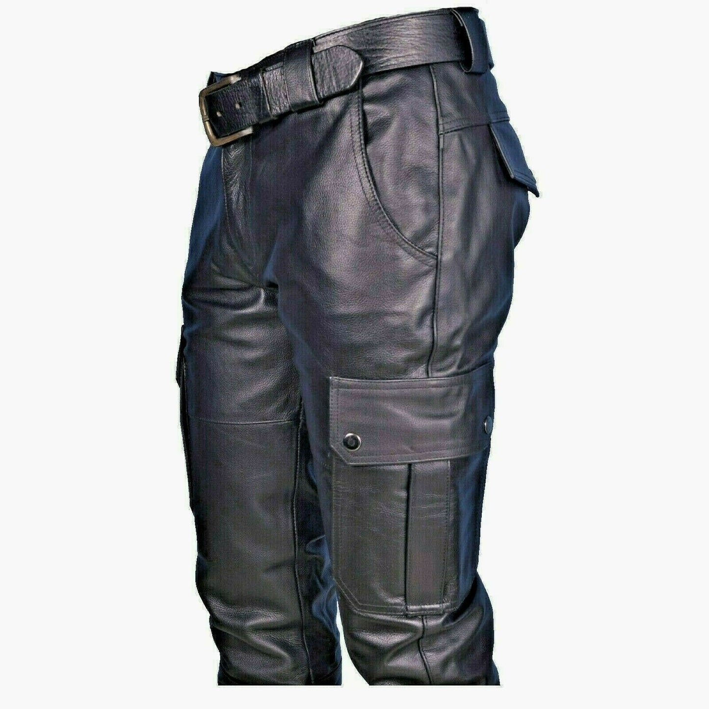 Men's Solid Color Casual Large Pocket Slim-fit Pants