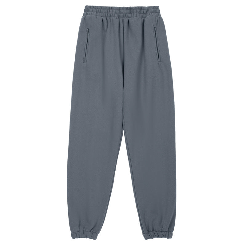 Solid color Plush casual pants