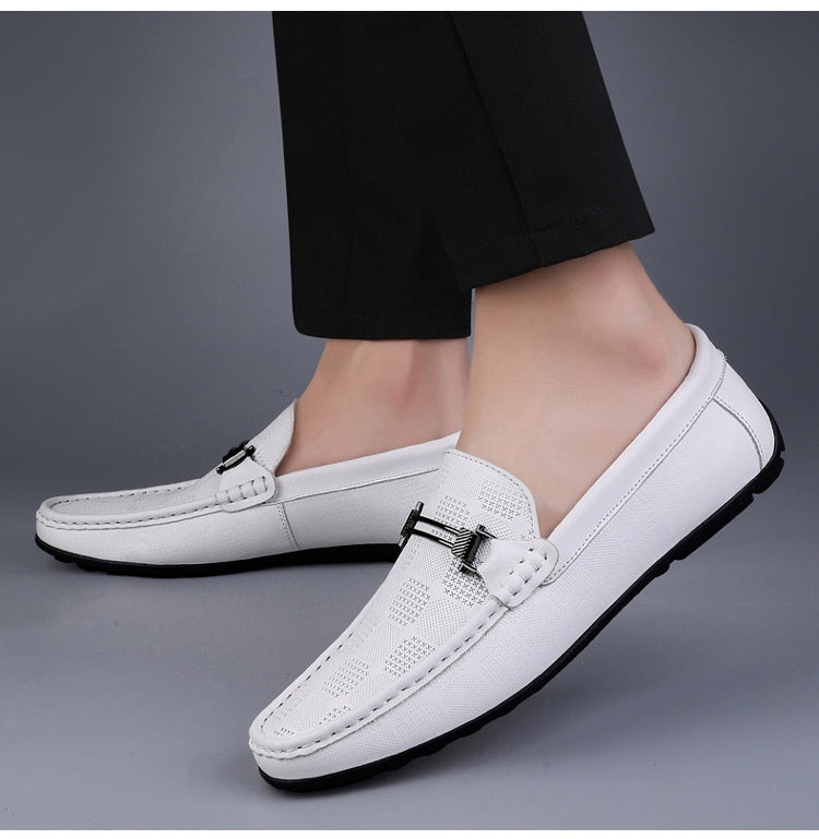 Business Casual First Layer Cowhide Leather Shoes Soft Leather Bottom