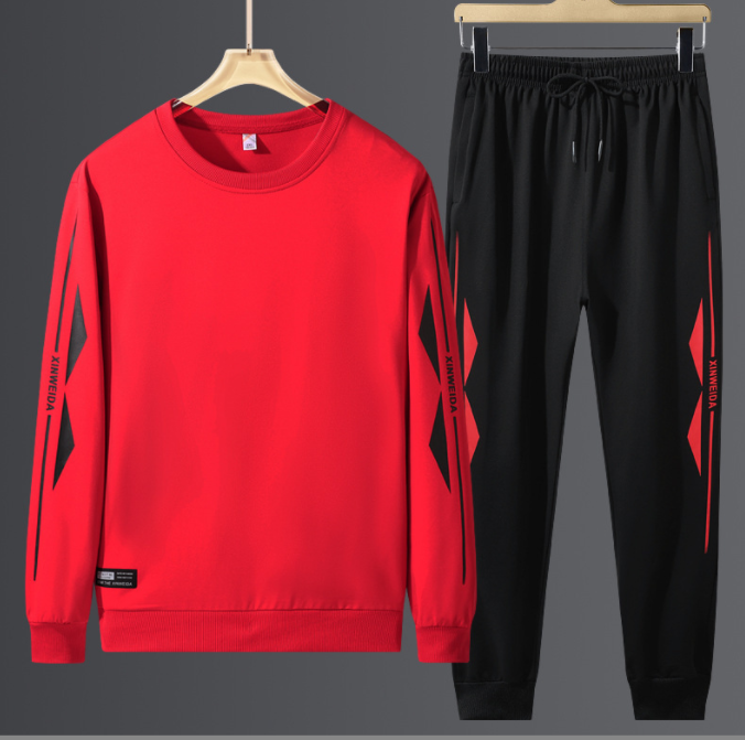 Youth Print Sweatshirt Casual Sports Suit