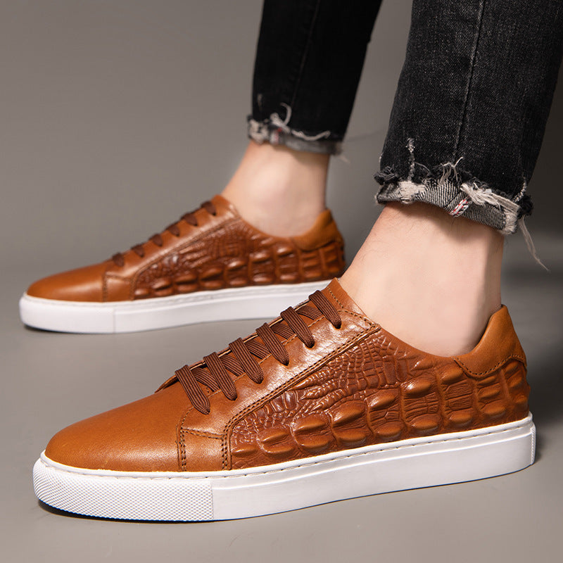 Casual Trend Grain Men's Low Trendy Shoes