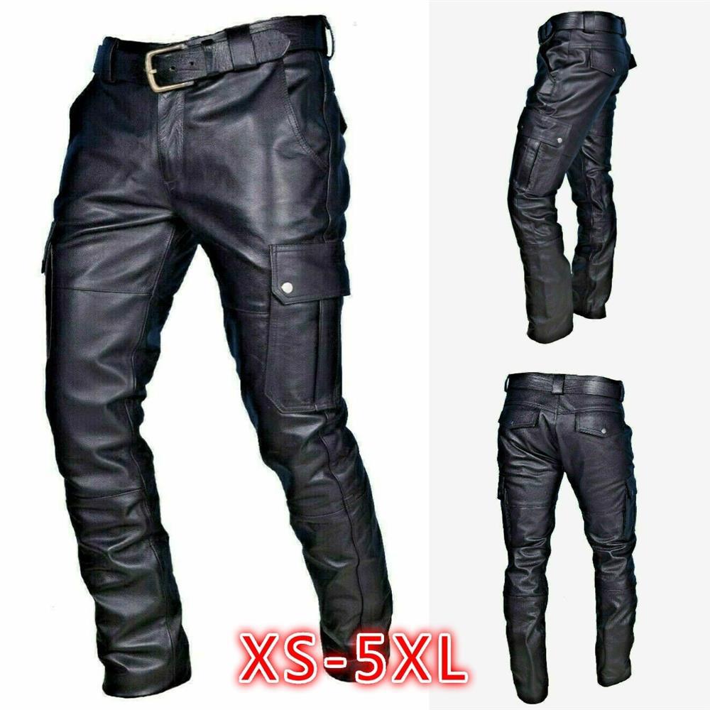 Men's Solid Color Casual Large Pocket Slim-fit Pants