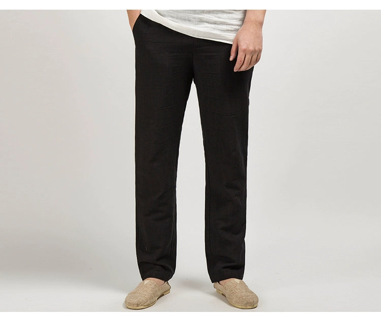 Chinese Style Men's Linen Men's Casual Pants