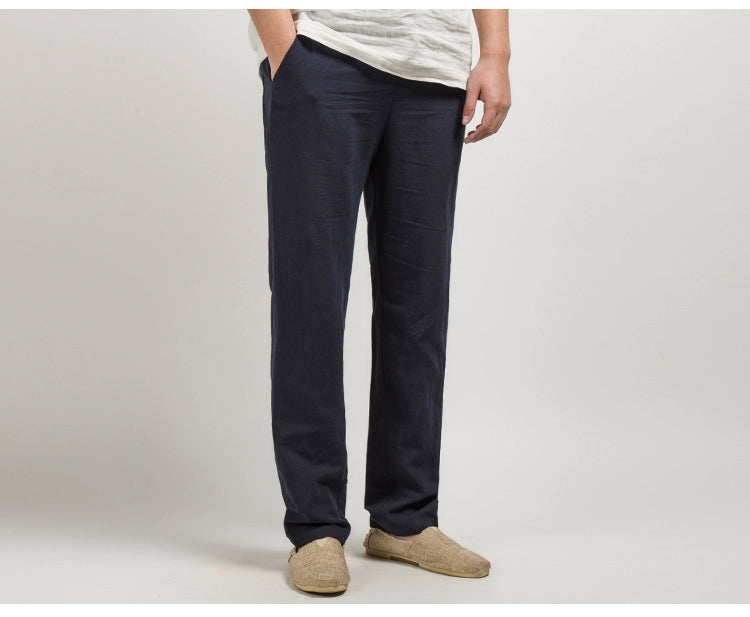 Chinese Style Men's Linen Men's Casual Pants