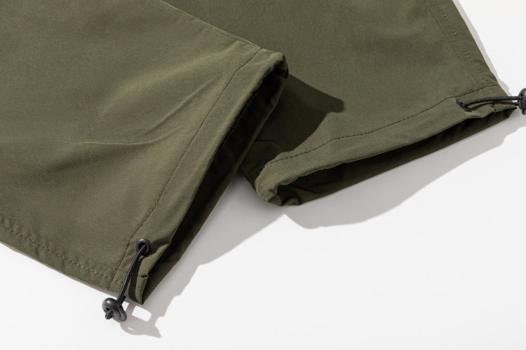 Tapered Casual Pants Men's Zipper Printing Loose