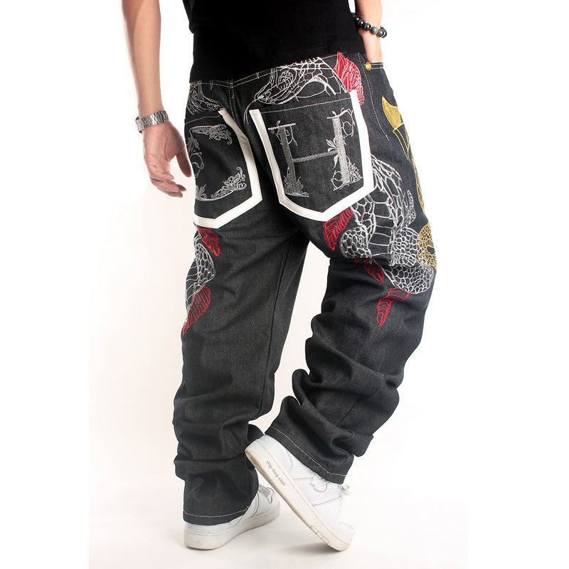 Plus Fat Plus Size Hip-hop Jeans Men's Trend