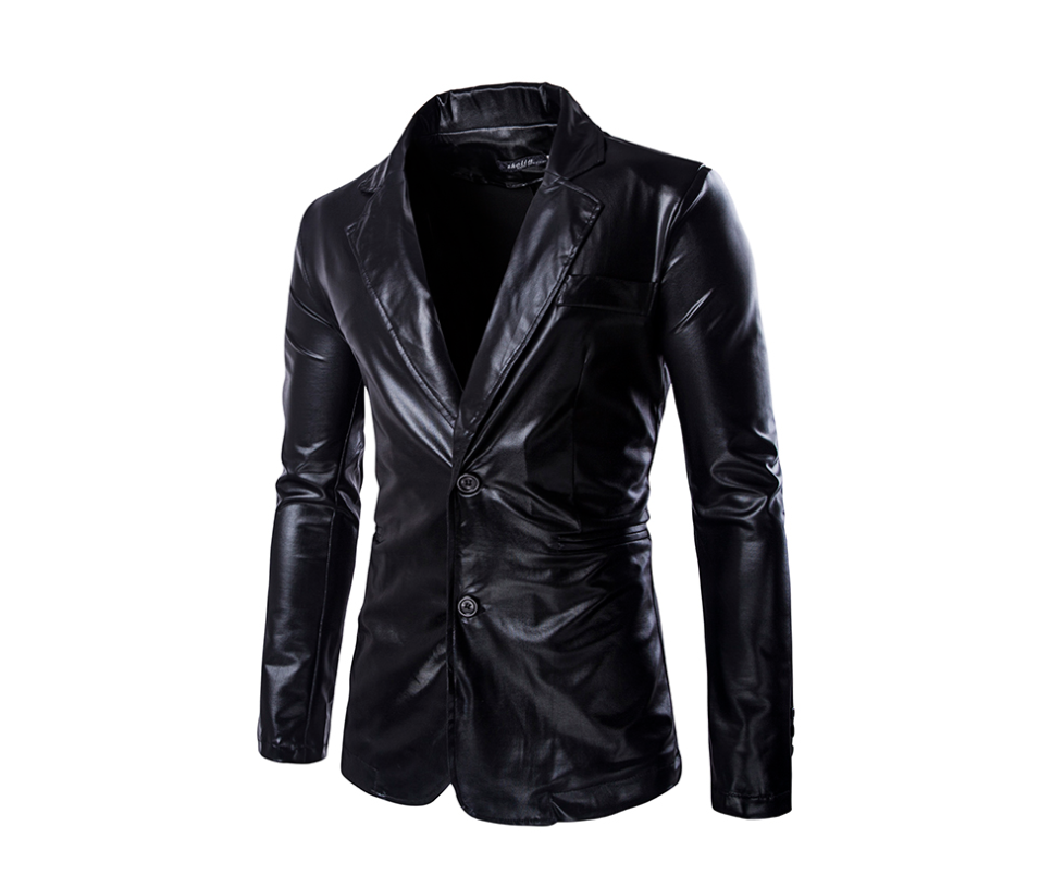 New hot stamping face casual suit suit European and American style slim men's suit