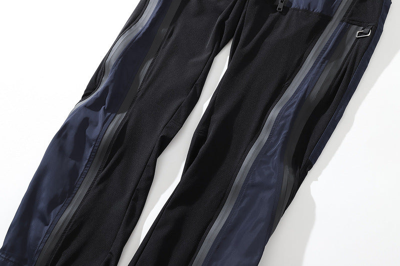 High Street Panel Drawstring Contrast Multi-pocket Trousers