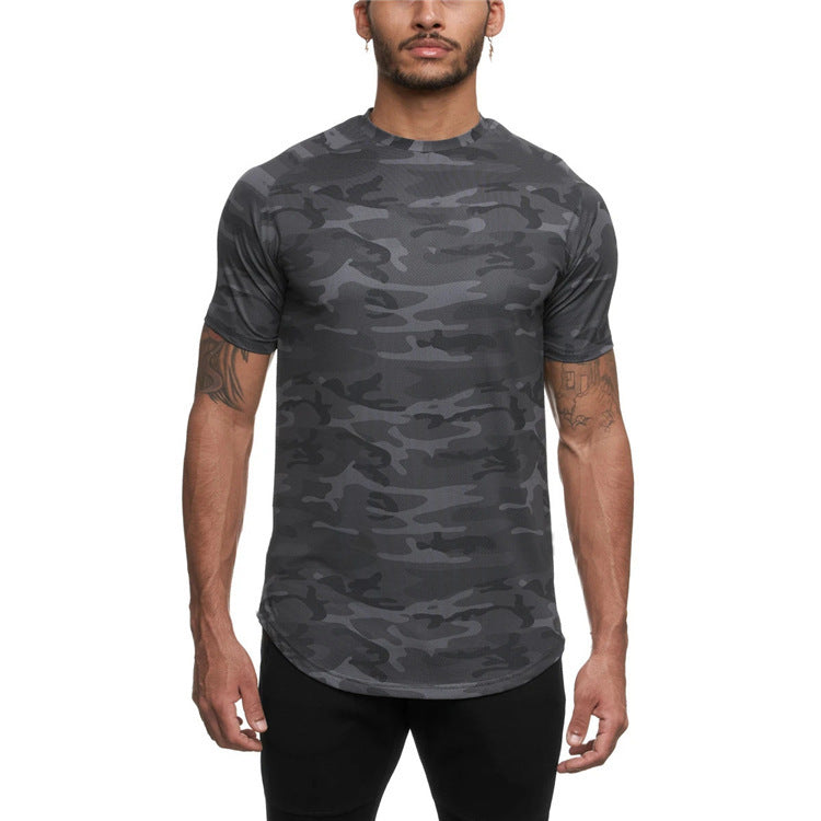 Fitness Top Running Training Camouflage Quick Drying T-Shirt