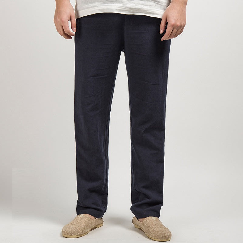 Chinese Style Men's Linen Men's Casual Pants