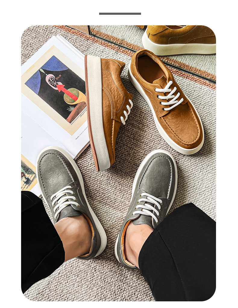 Casual Men's Lace-up Platform Casual Shoes