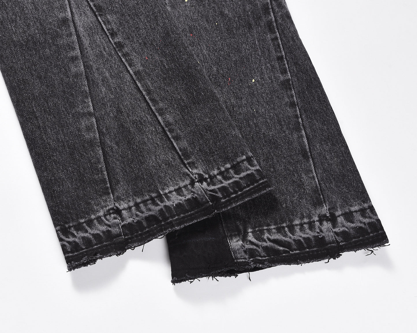 Three-dimensional Cutting Loose Baggy Ripped Cat Beard Bootleg Pants Men And Women
