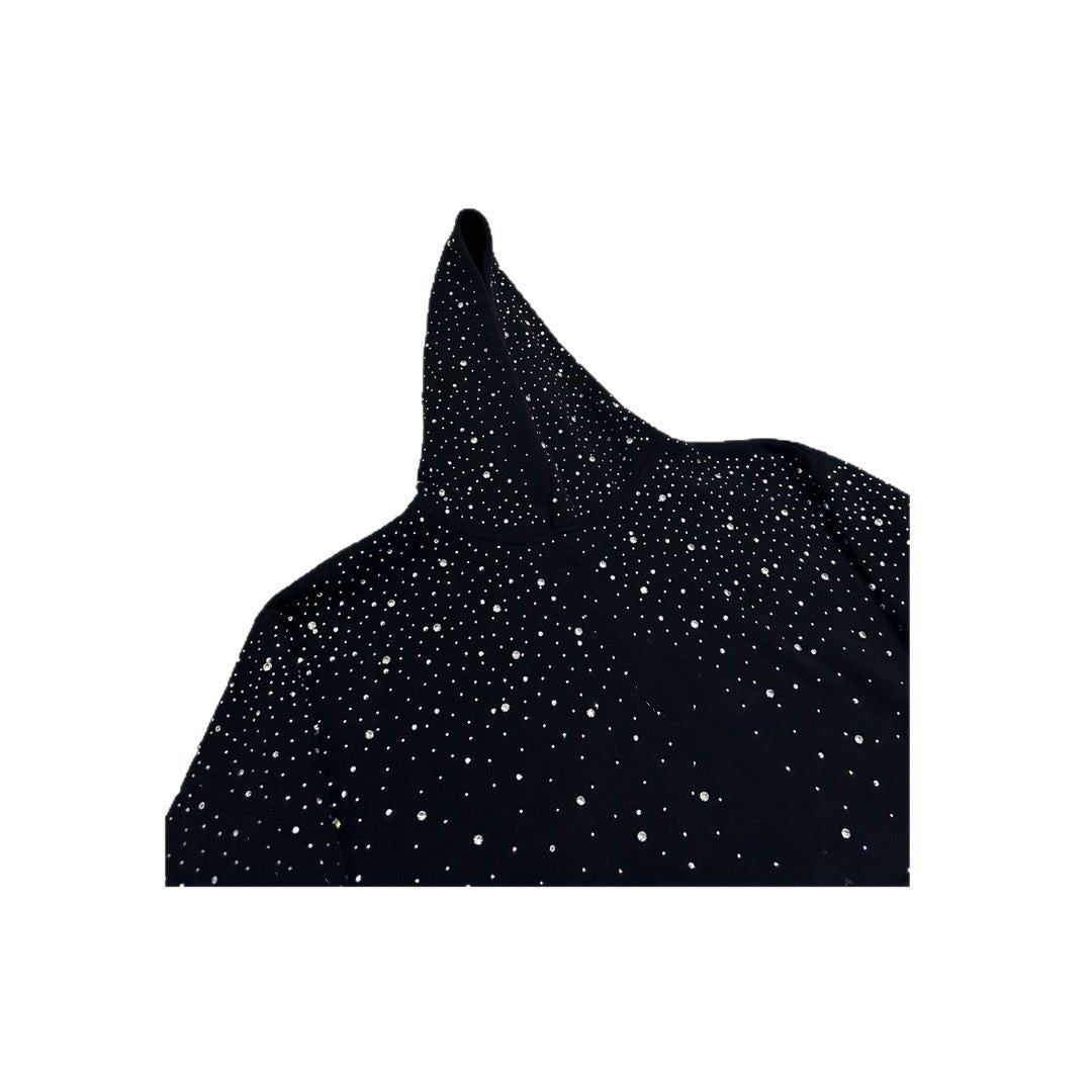 Men's And Women's New Rhinestone Hooded Sweater
