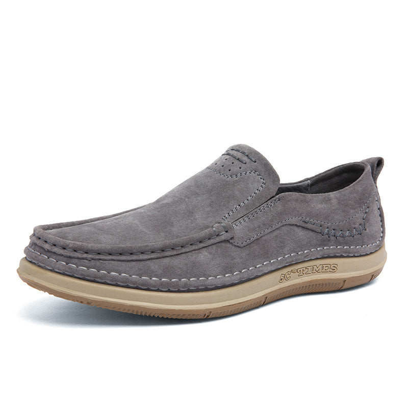 Trendy Low-top Slip-on Loafers Sewing Simple Outdoor Men's Driving Shoes