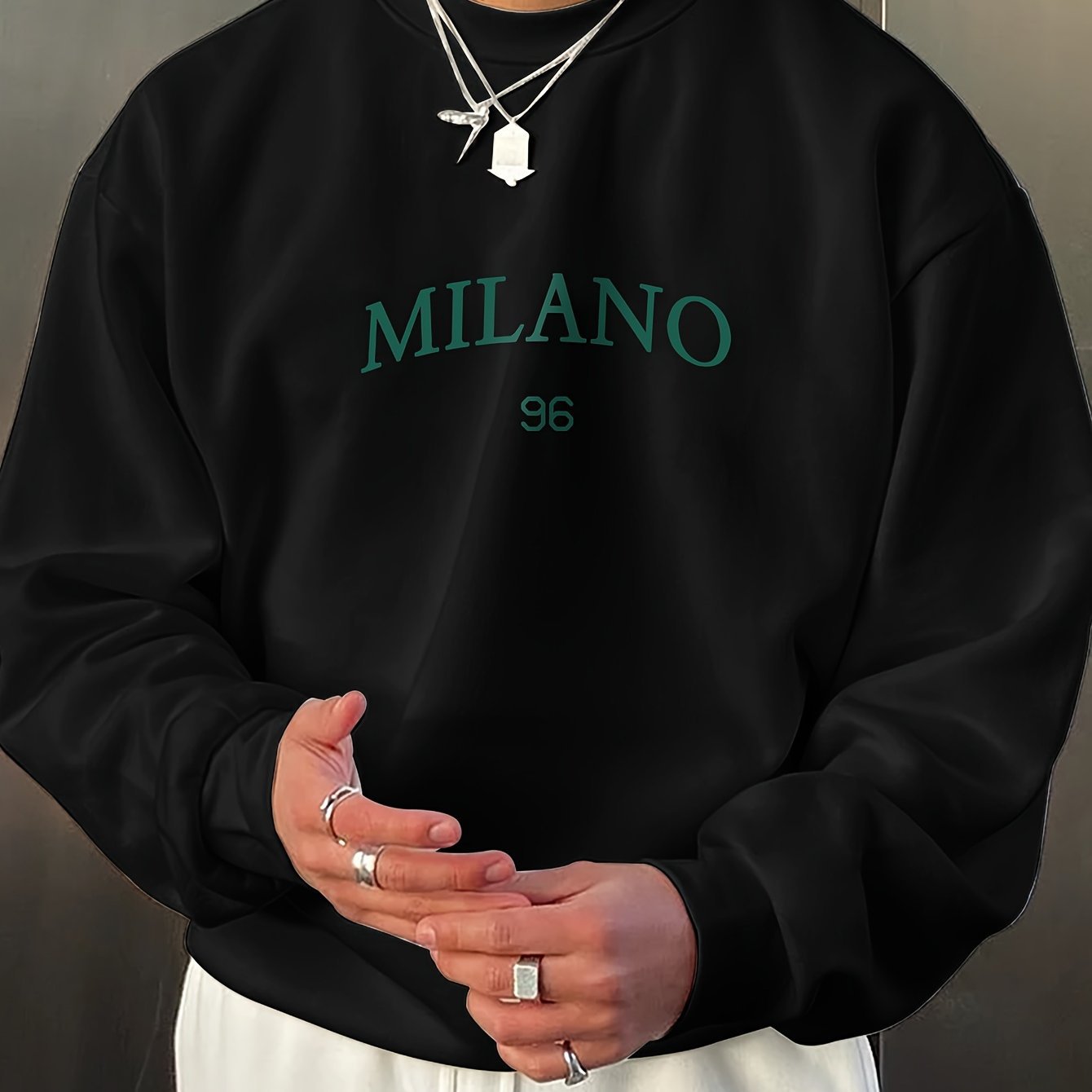 Men's Round-neck Sweater Casual Versatile Long Sleeves
