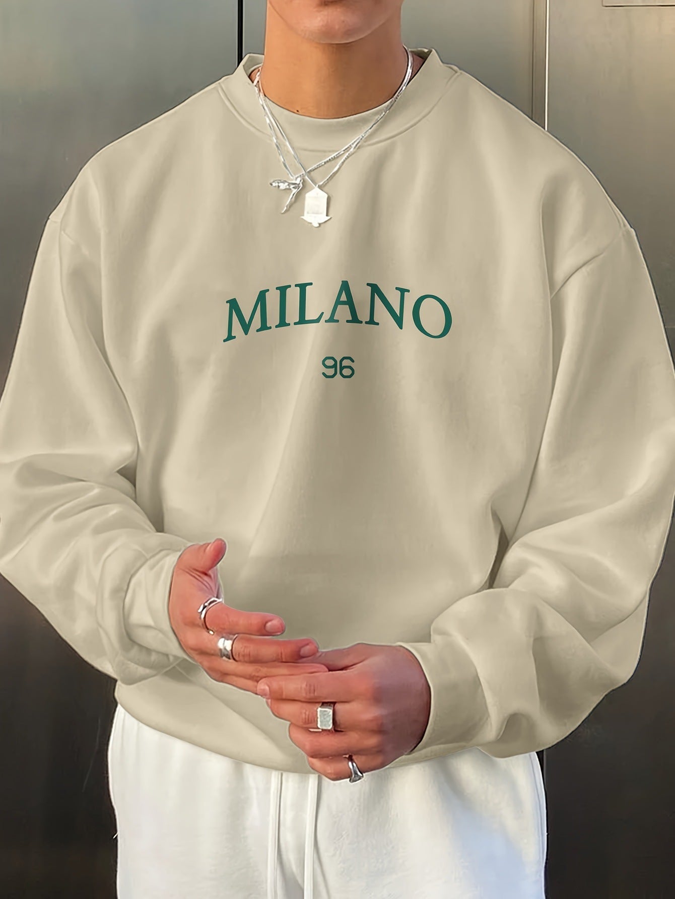 Men's Round-neck Sweater Casual Versatile Long Sleeves