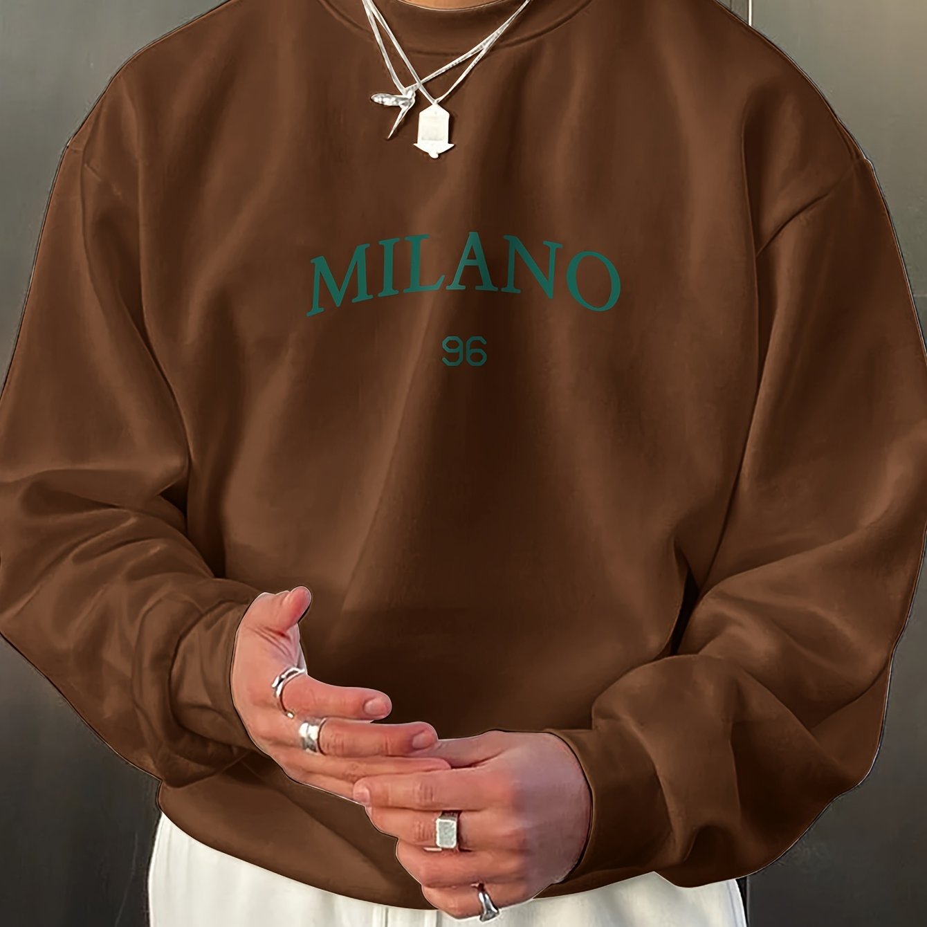 Men's Round-neck Sweater Casual Versatile Long Sleeves